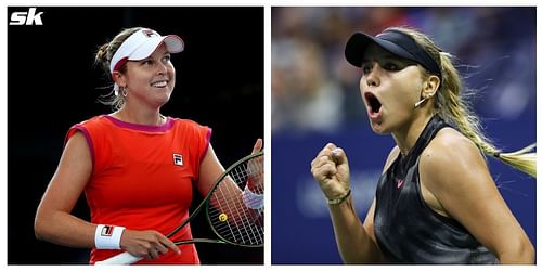 Shelby Rogers (L) & Sofia Kenin square off in an all-American first-round clash