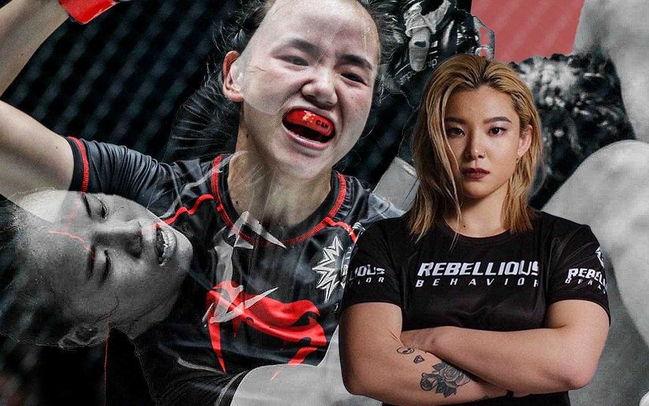 (left) Chinese rising star Lin Heqin is ready to take on (right) Ituski Hirata&#039;s grappling at ONE on Prime Video 1