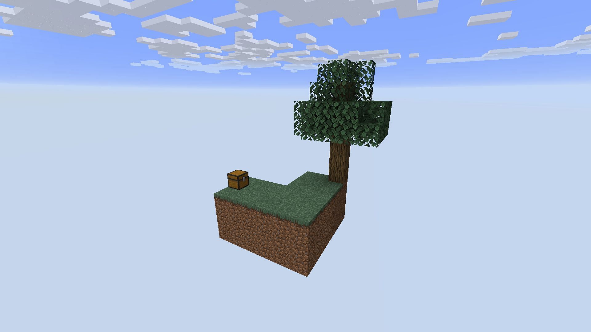 The starting island for skyblock 2.1 (Image via Minecraft)