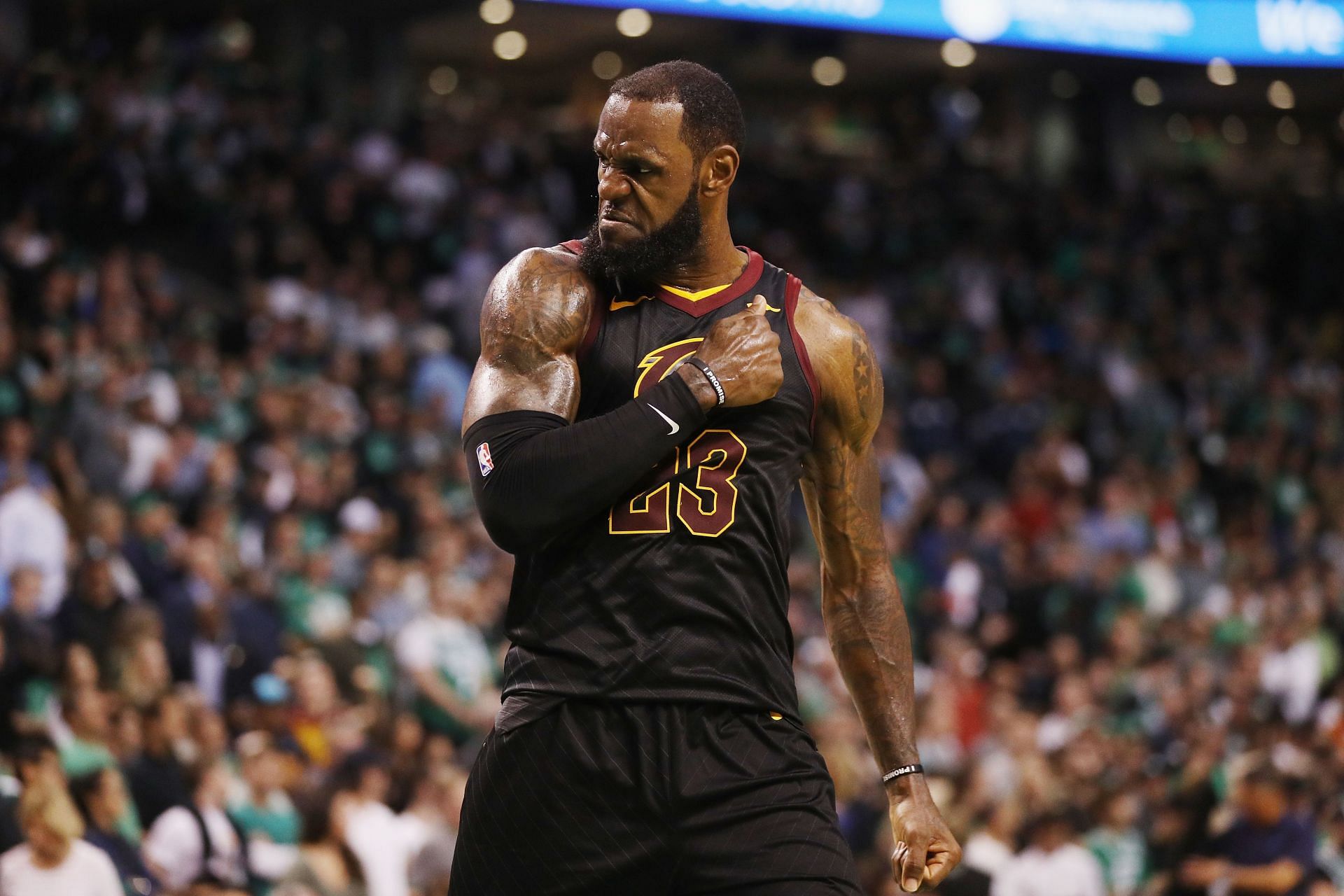 LeBron James with the Cleveland Cavaliers in the 2018 NBA Eastern Conference Finals