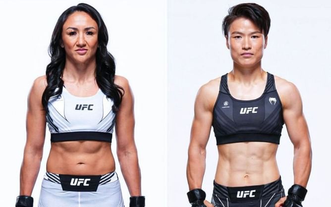 "Well, that reign didn’t last long…" - Fans react to the addition of Carla Esparza vs. Zhang Weili title fight to UFC 281