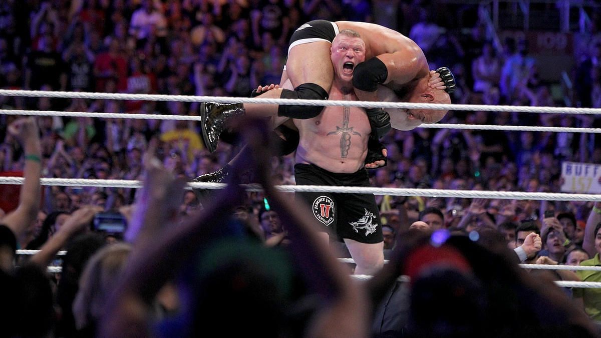 Brock Lesnar and Goldberg collided in a titanic clash at WrestleMania 33.
