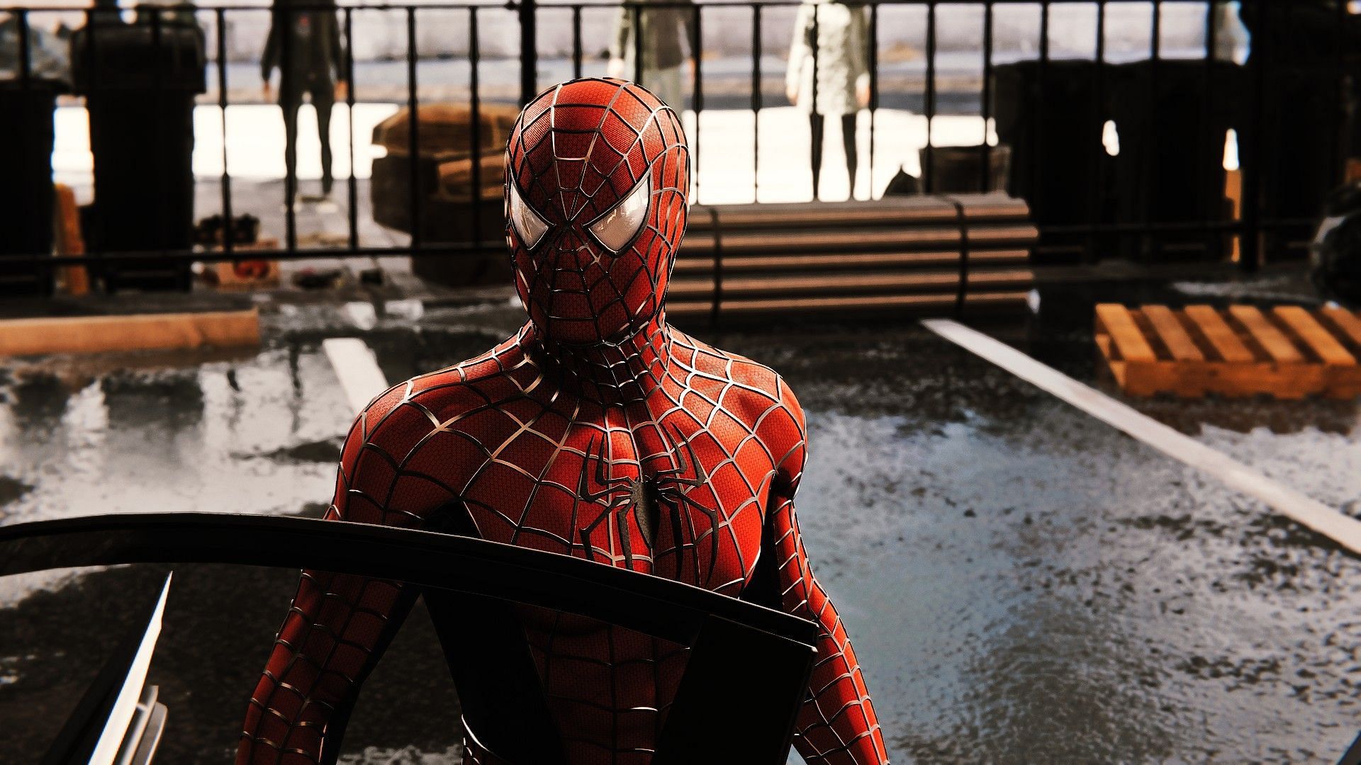 A screenshot from Spider-Man: Remastered with the reshade active (Image via Reshade Guy/NexusMods)