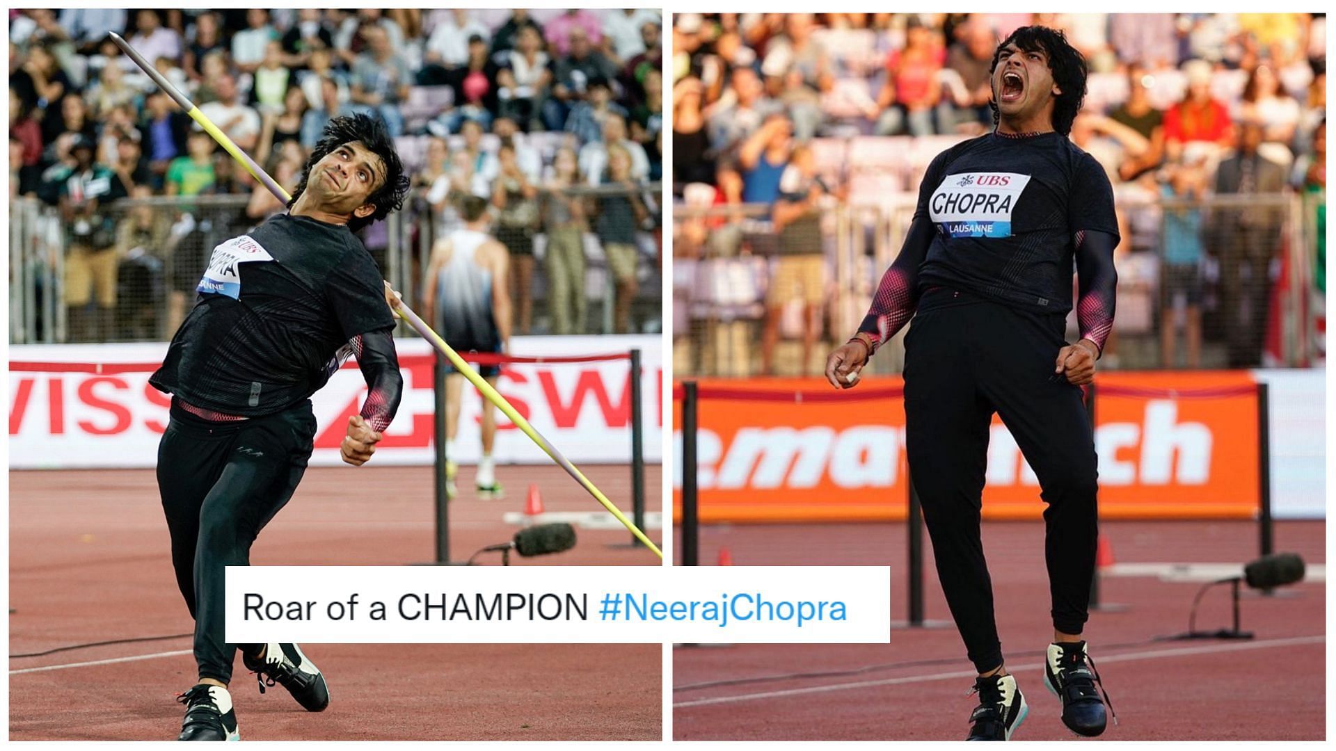 Neeraj Chopra in action at the 2022 Lausanne Diamond League (Pic Credit: IIS)