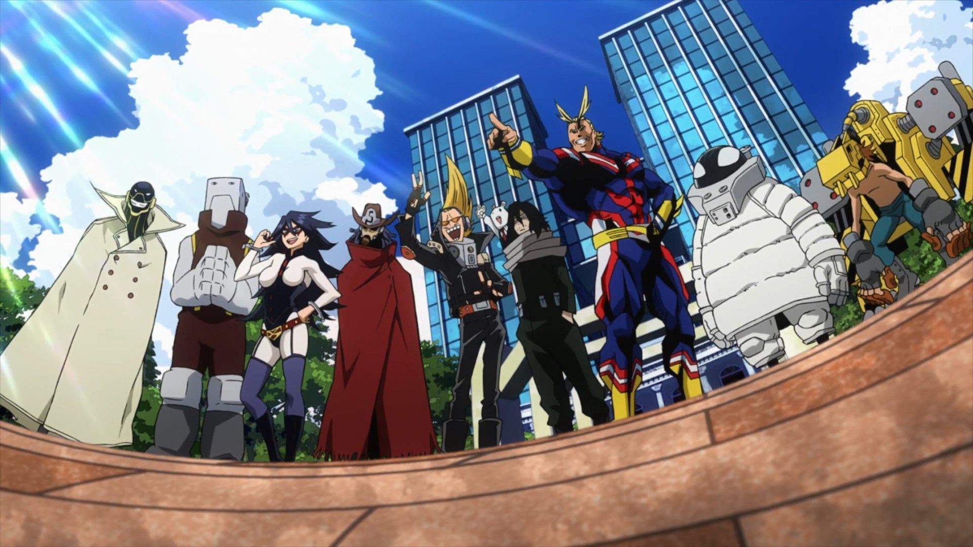 UA Academy teachers in My Hero Academia (Image via Studio Bones)