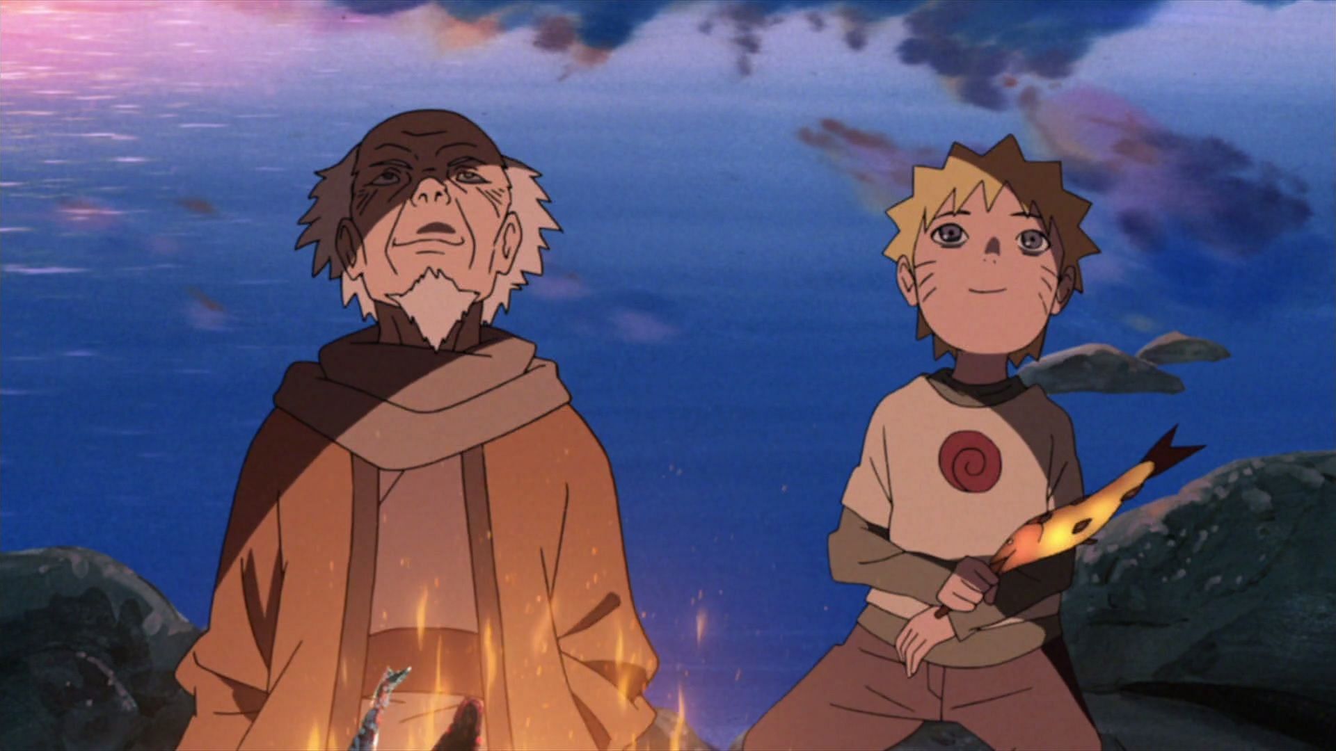 One of the few moments in which Hiruzen kept his promise (Image via Studio Pierrot)