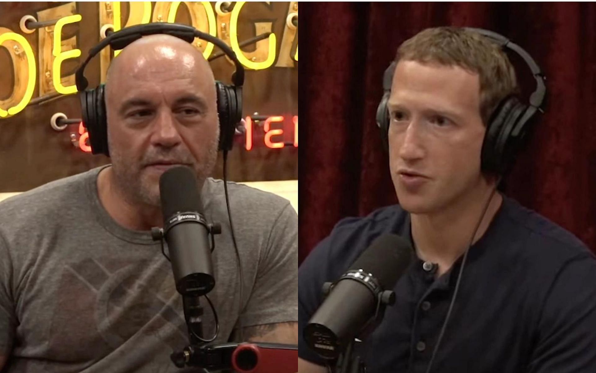 Joe Rogan (left) and Mark Zuckerberg (right) [Photo credit: newyorkpost.com]