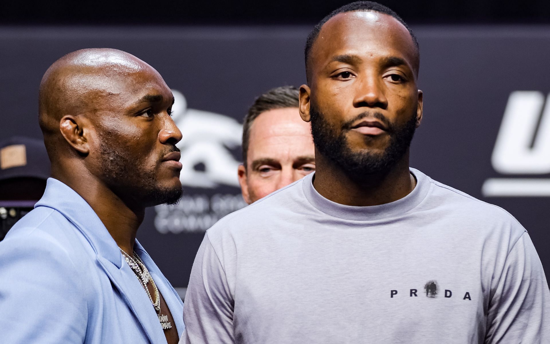 Kamaru Usman (left) has admitted that Leon Edwards (right) could be a dangerous threat in his best form