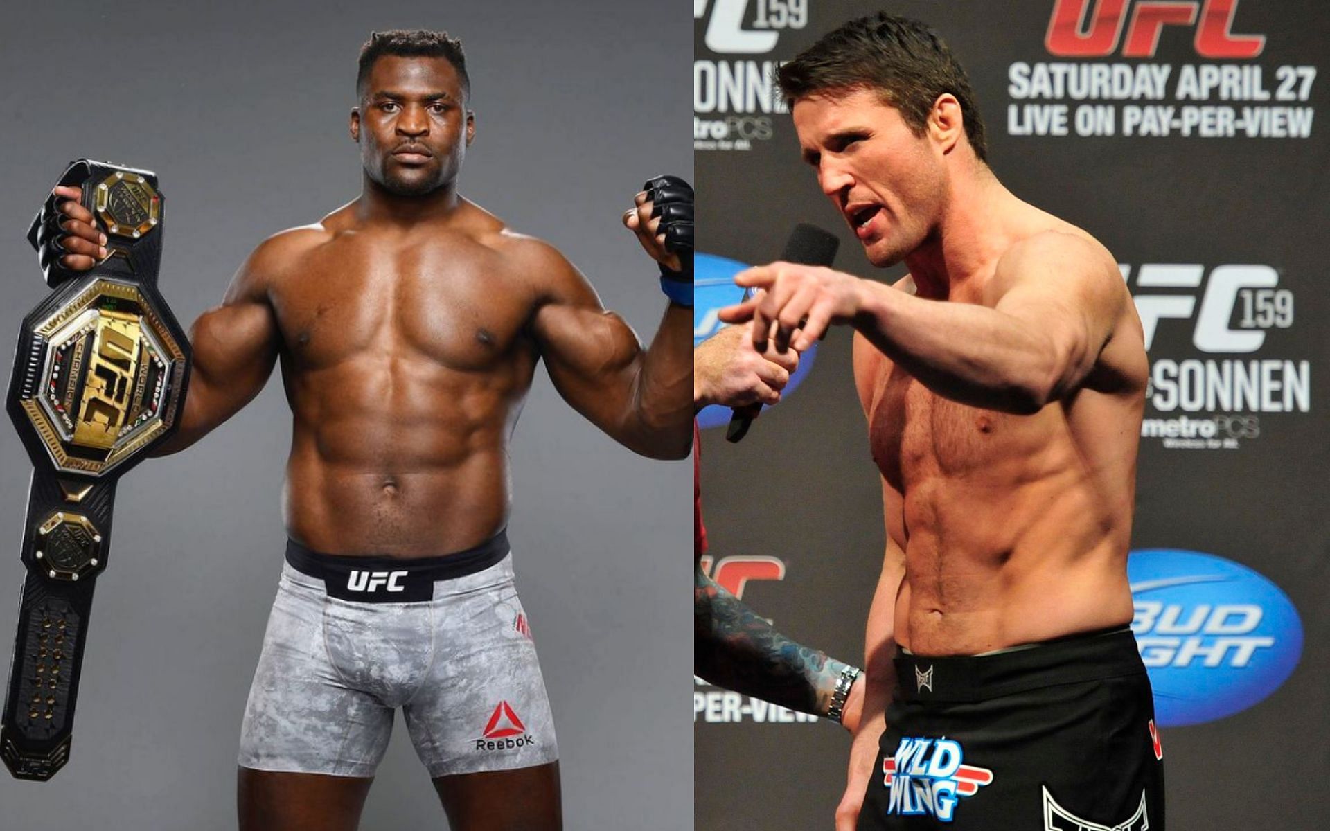 Francis Ngannou (L) and Chael Sonnen (R) [Images Courtesy: Getty]