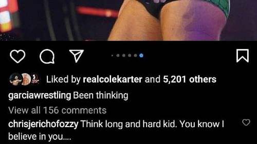 Check out a screengrab of Jericho's comment