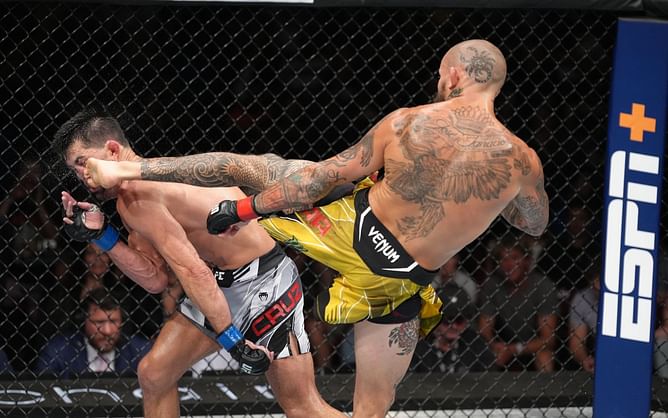 "Father Time is truly undefeated" - Aljamain Sterling, Derek Brunson and fans react to Marlon Vera finishing Dominick Cruz with a brutal head kick