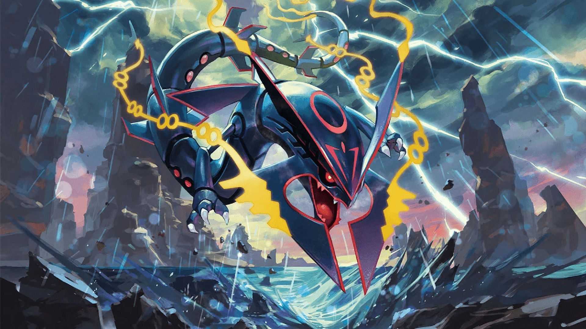 Mega Rayquaza in the trading card game (Image via The Pokemon Company)