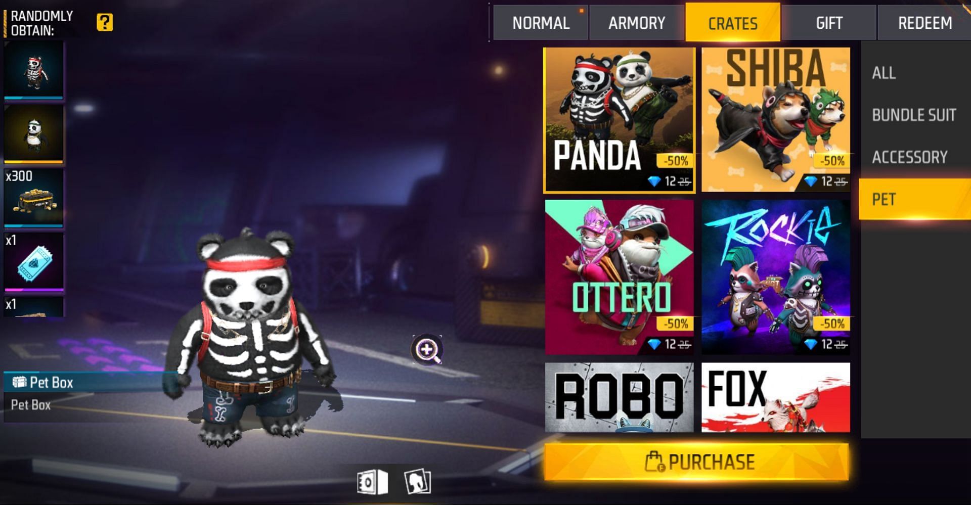 There are relatively few pet crates in the store (Image via Garena)