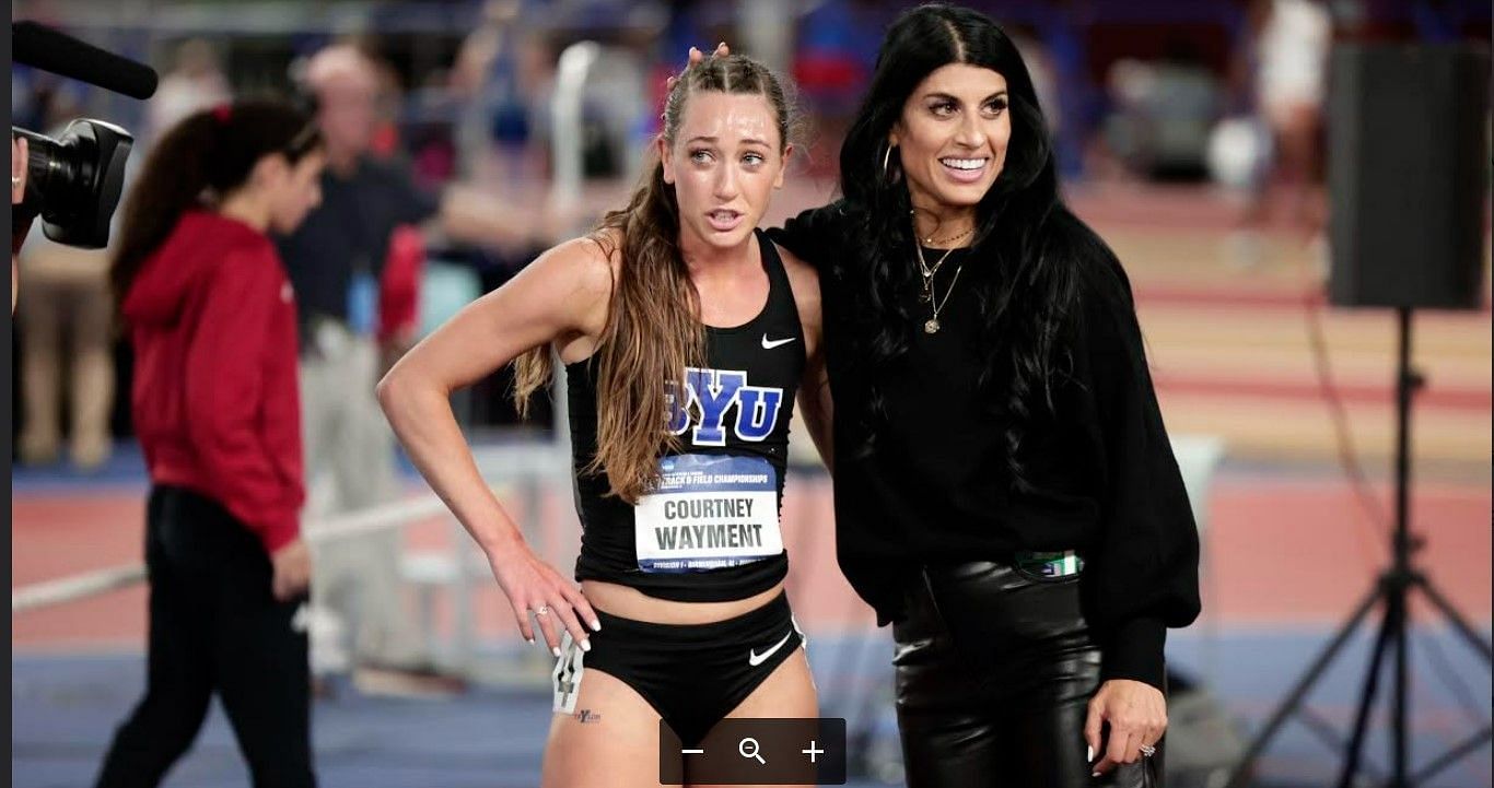 Diljeet Taylor (right) with Courtney Wayment after a track meet in US. (Photo credit Diljeet Taylor)