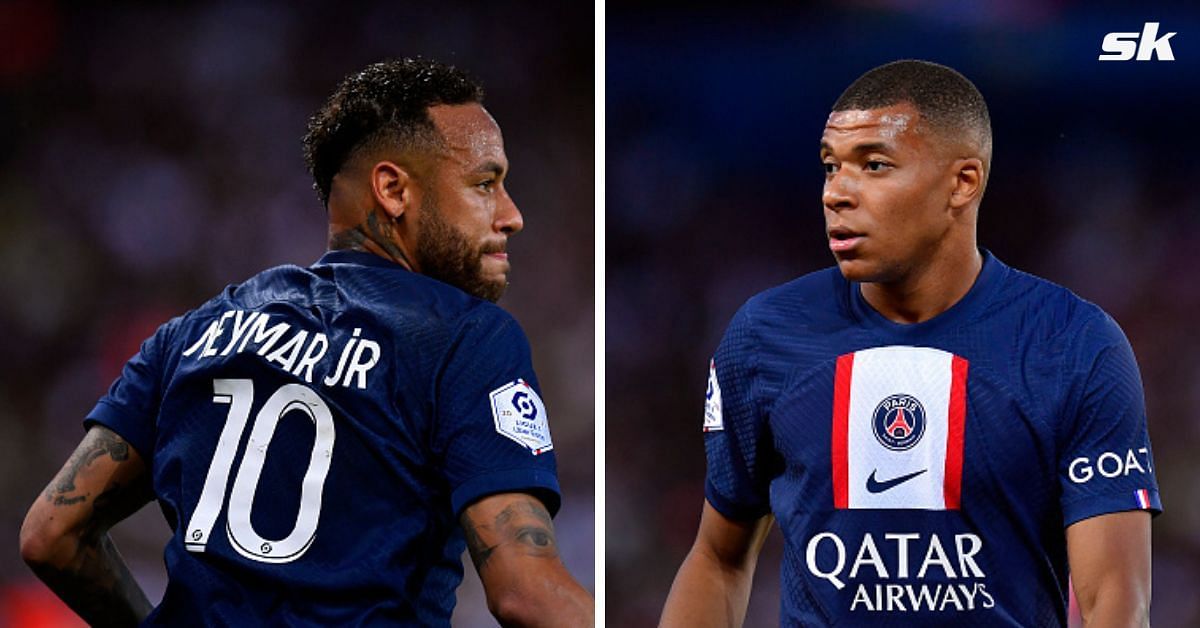 The Brazilian appears to be upset with a decision involving Kylian Mbappe