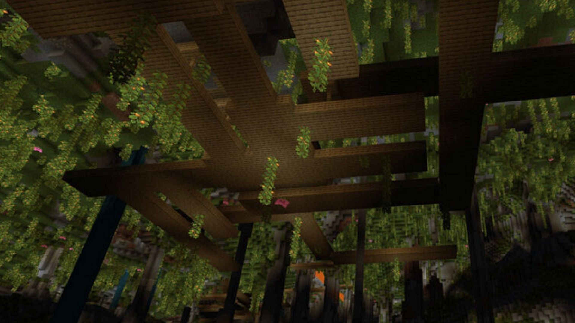 This seed&#039;s lush cave has some truly impressive secrets (Image via Mojang)