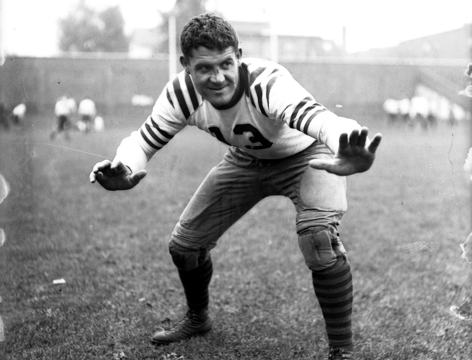 Bronko Nagurski 1936 Chicago Bears Long Sleeve Vintage Style White