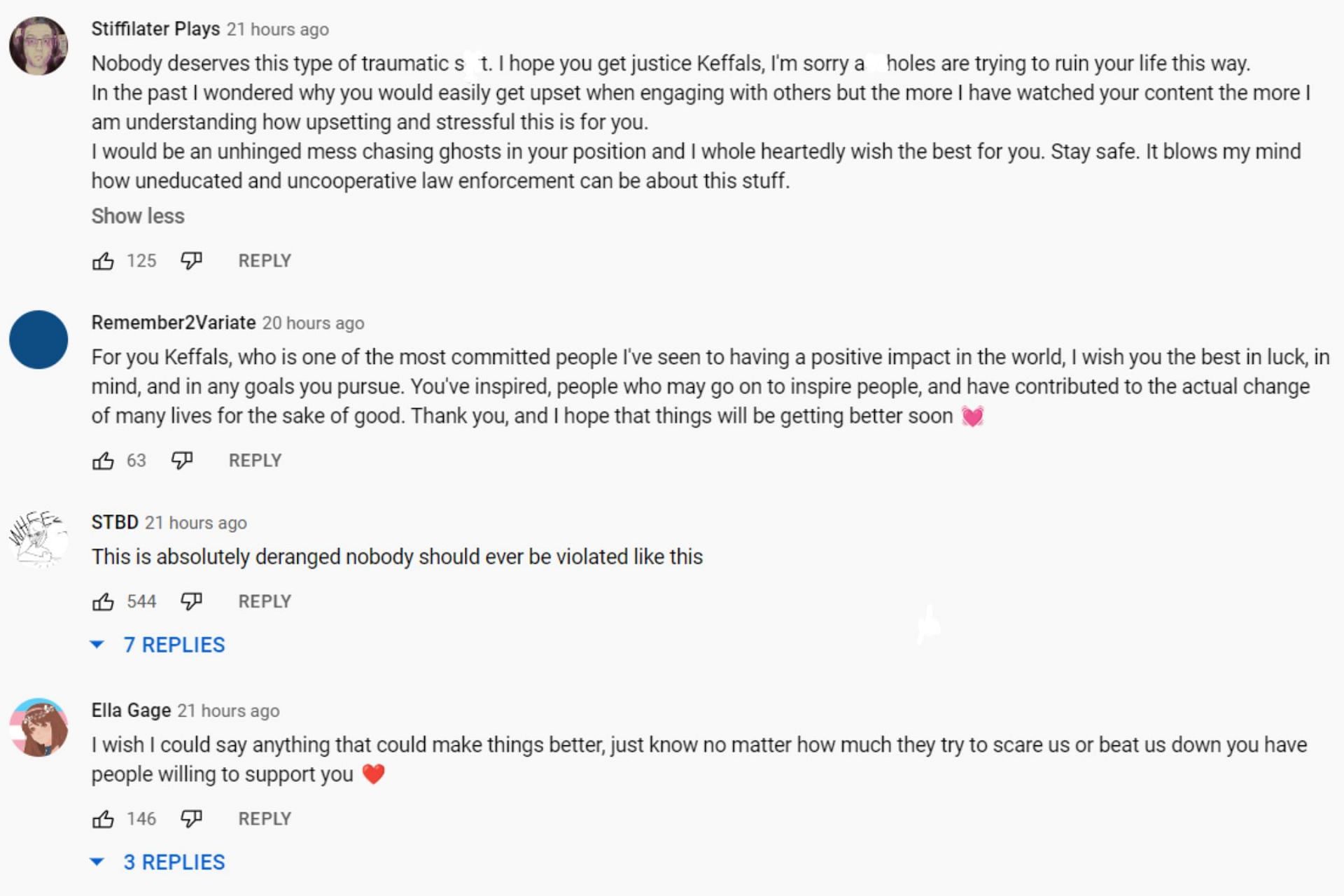 Comments on the YouTube video 2/2 (Image 2/2 via Keffals/YouTube)