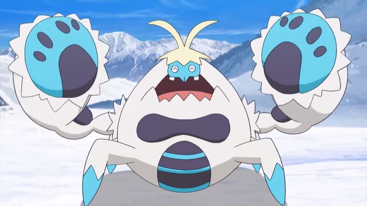 Crabominable as it appears in the anime (Image via The Pokemon Company)