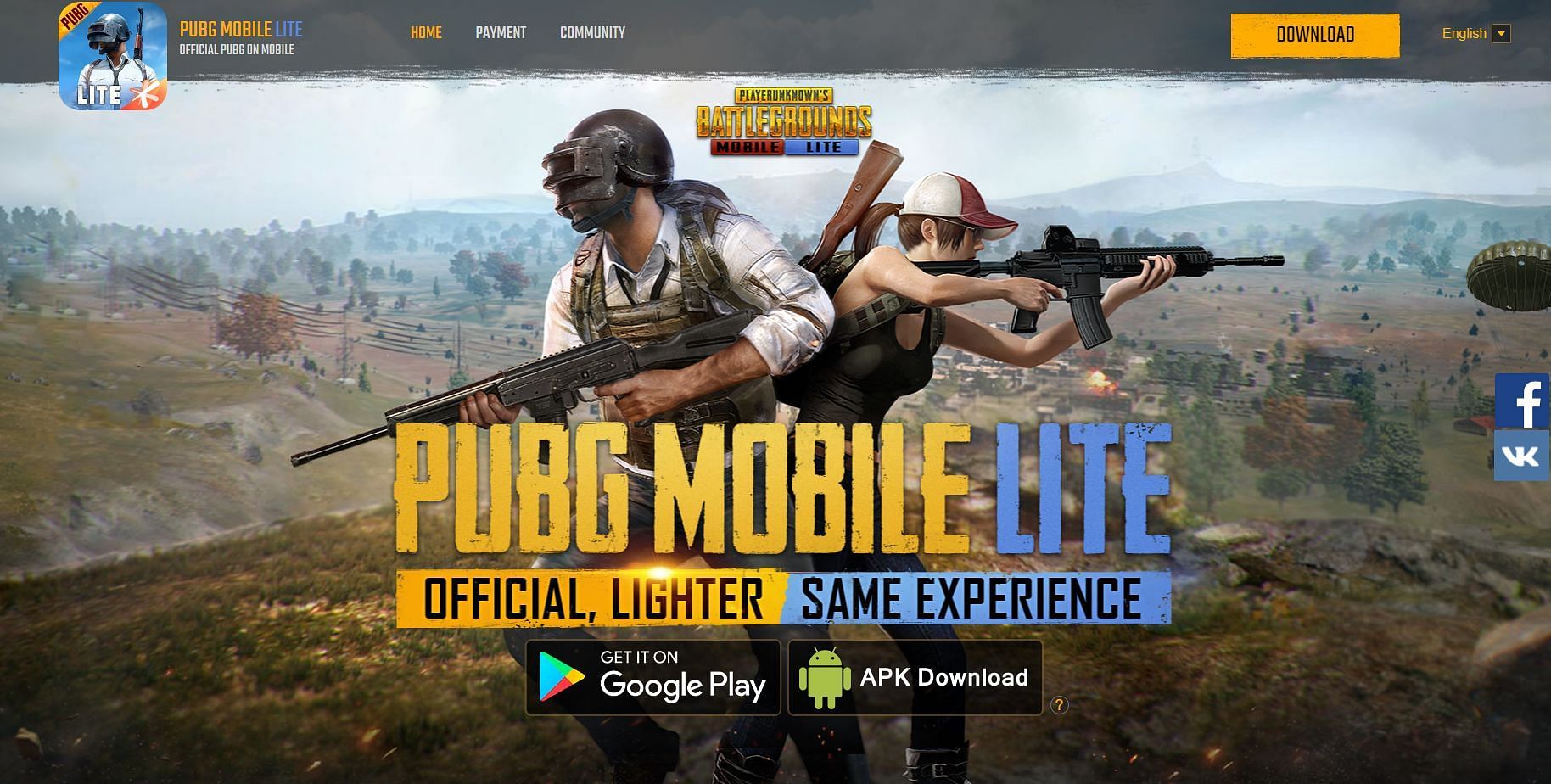 Click on the "APK Download" button on the game's website (Image via Tencent)