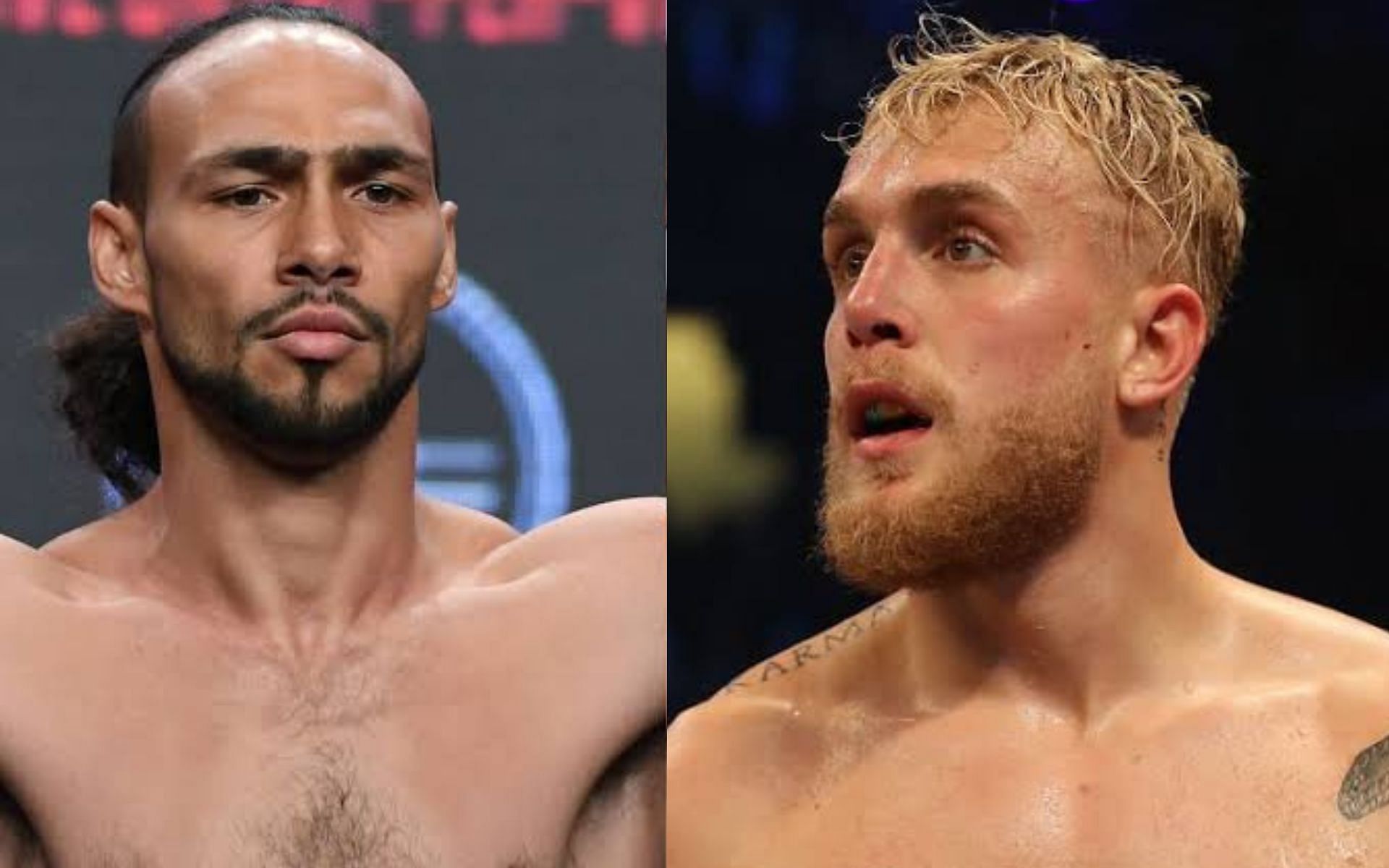 Keith Thurman (L) and Jake Paul (R)