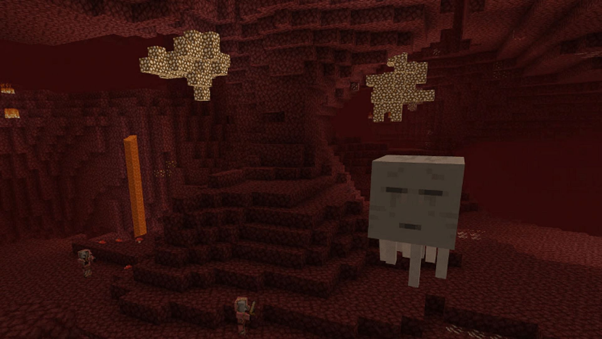Minecraft&#039;s Nether wastes biome (Image via Mojang)