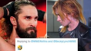 5-time champion shares laugh emoji after Seth Rollins calls Becky Lynch "greatest to ever do it"