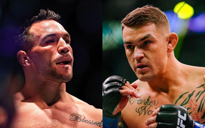 "All smiles and formal way of speaking, but he gives me snake vibes" - Fans react to Michael Chandler claiming Dustin Poirier is past his prime
