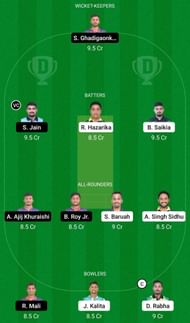 Dream11 Team for Barak Bravehearts vs Subansiri Champs - Assam T20 2022.