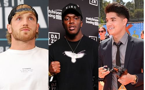 Logan Paul (left), KSI (center), and Alex Wassabi (right) (Image credits Getty Images)