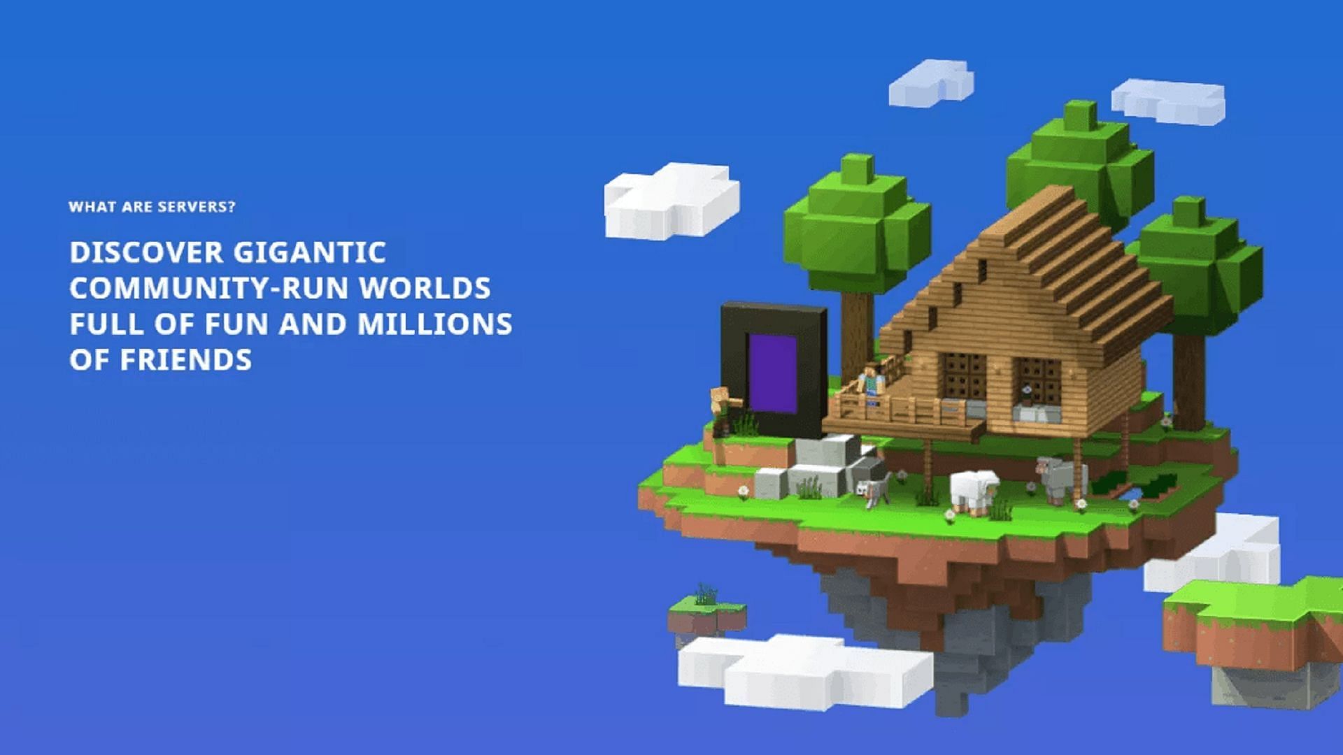 A Minecraft advertisement for multiplayer servers (Image via Mojang)