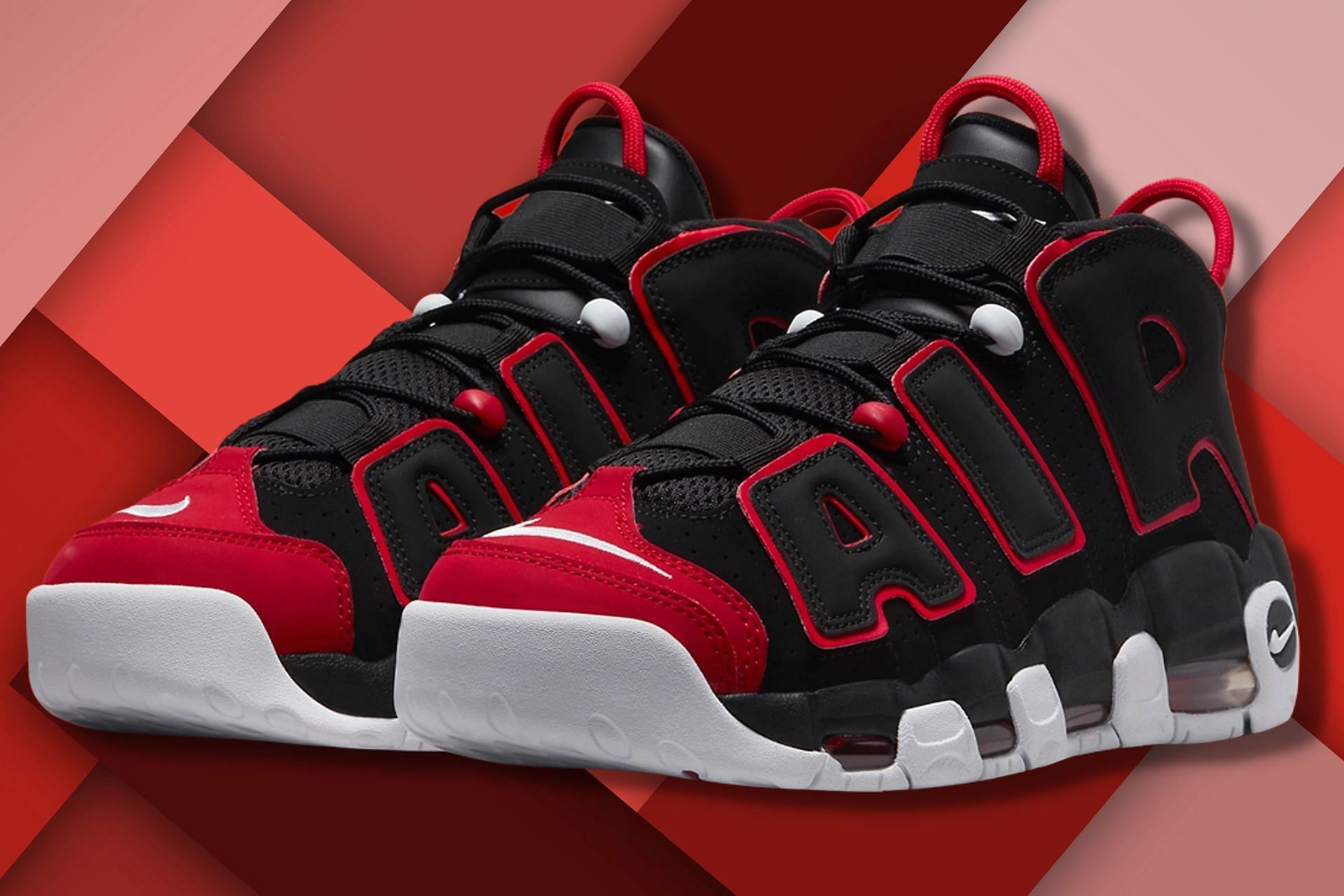 Nike Air More Uptempo Red Toe colorway (Image via Nike)