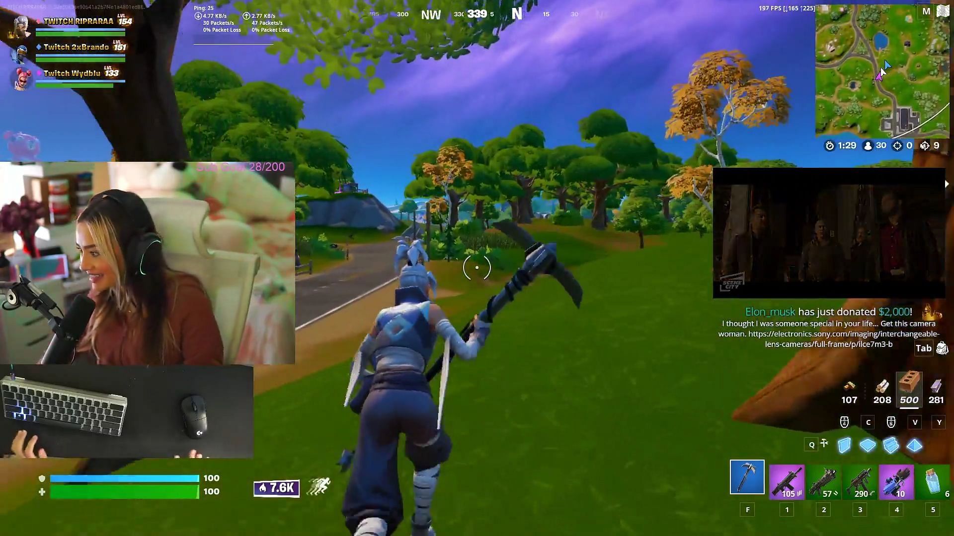 Who would have thought that Elon Musk enjoys Fortnite (Image via Twitch/RIPRARAA)