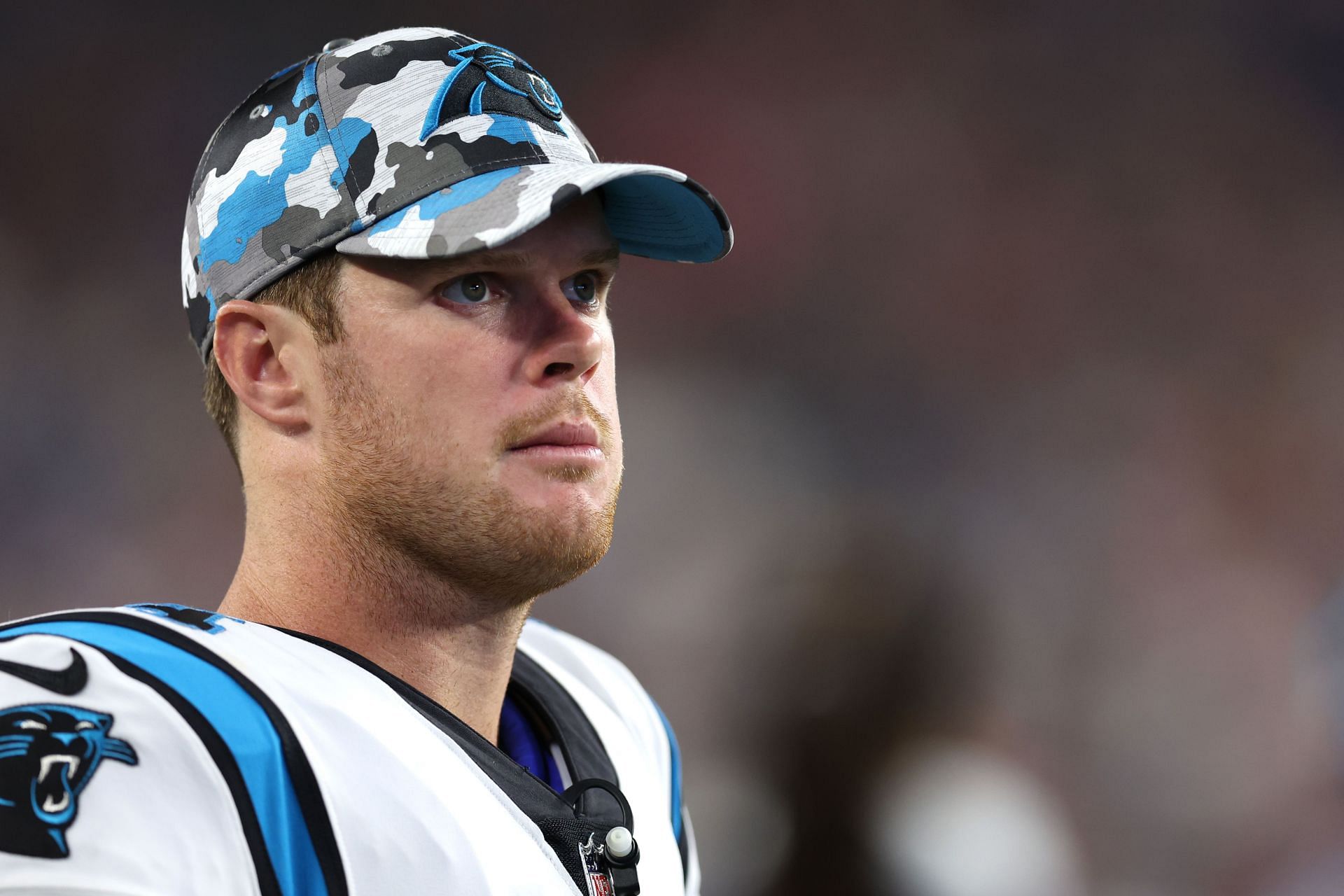 Panthers' Darnold carted off field with sprained ankle