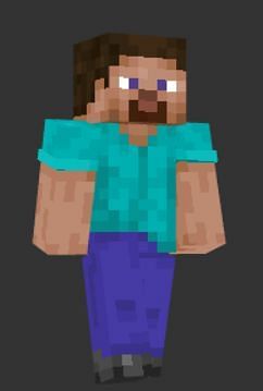 Steve with brown pants and a coat Minecraft Skin