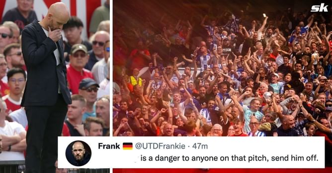 "Worst footballer I've seen" "Can't watch him anymore" - Manchester United fans rip into 'useless' 25-year-old for his disastrous display against Brighton