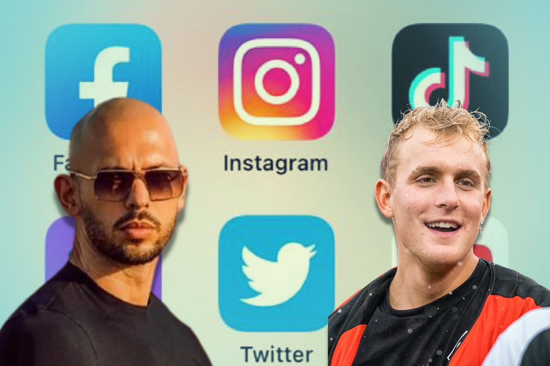 Jake Paul defends Andrew Tate after his social media bans (Image via Sportskeeda)