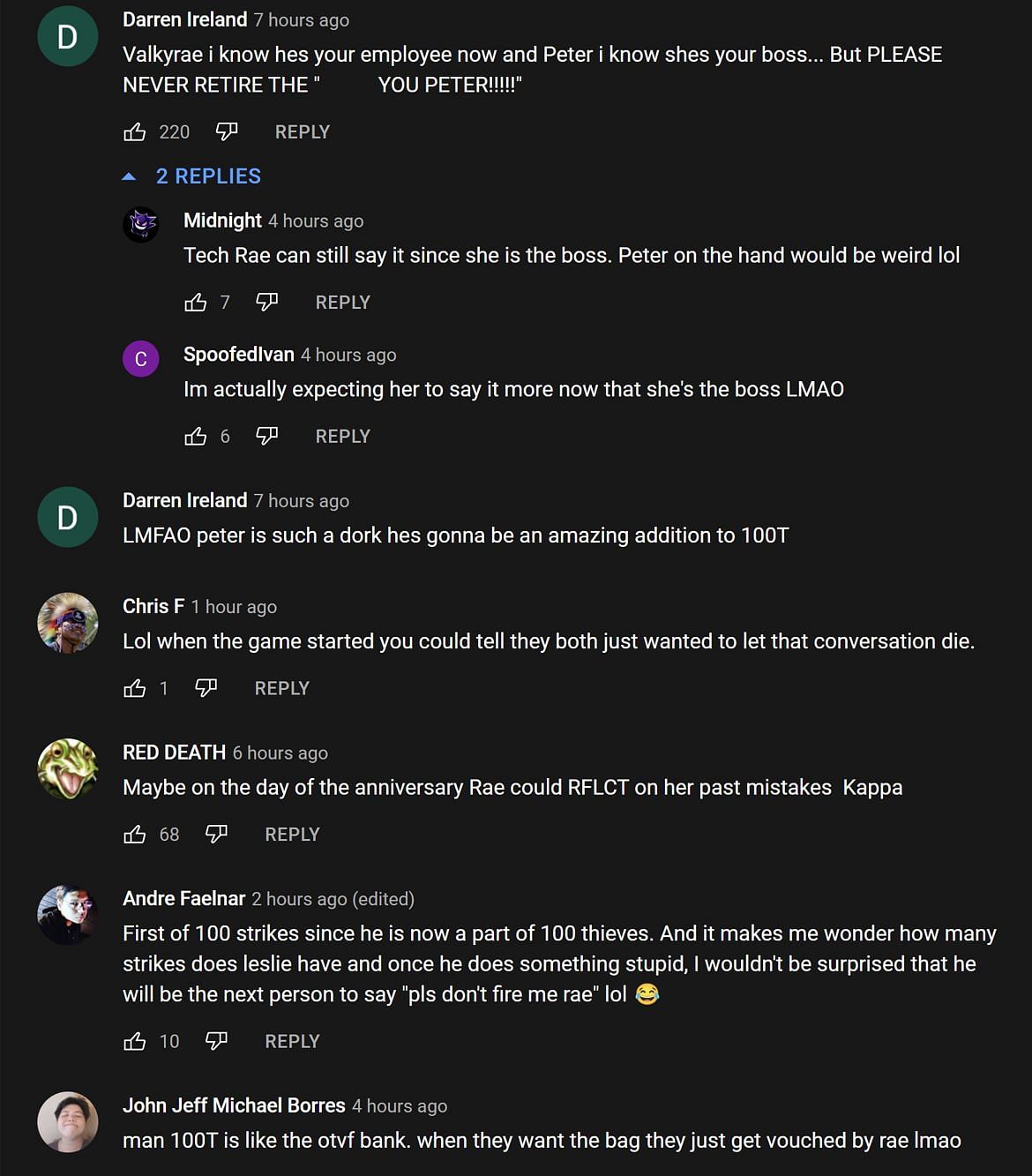 Fans in the YouTube comment section reacting to the streamers&#039; clip (Images via Streamer Moments/YouTube)
