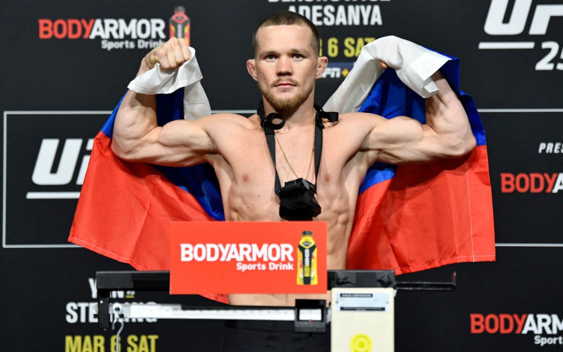 Petr Yan at the UFC 259 weigh-in