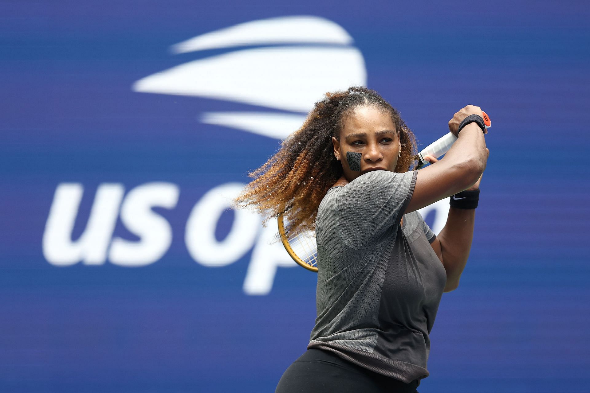 Williams practicing ahead of the 2022 US Open