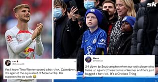 “Bring him back”, “the real problem is Tuchel tactics” – Chelsea fans react hilariously after Werner nets hat-trick for Leipzig while Blues trail Southampton 2-1 at half-time