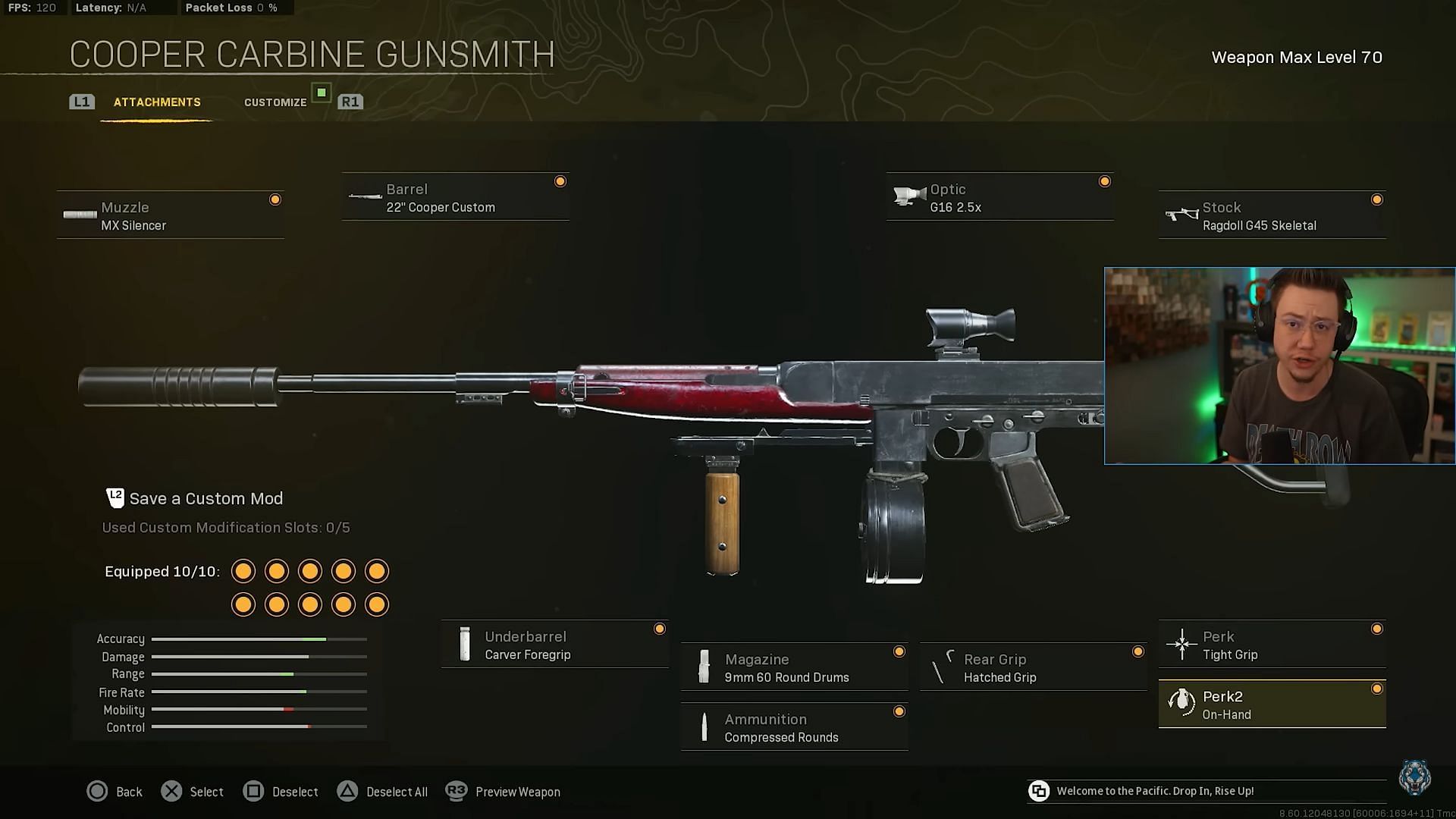 Call of Duty Warzone Cooper Carbine loadout (Image Via YouTube/WhosImmortal)