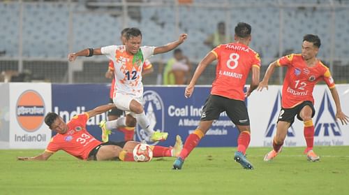 East Bengal and Indian Navy FT played out a draw in the 2022 Durand Cup. [Credits: Suman Chattopadhyay/www.imagesolutionr.in]