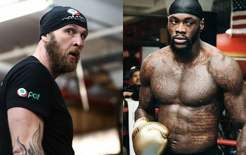 Robert Helenius (left) and Deontay Wilder (right)