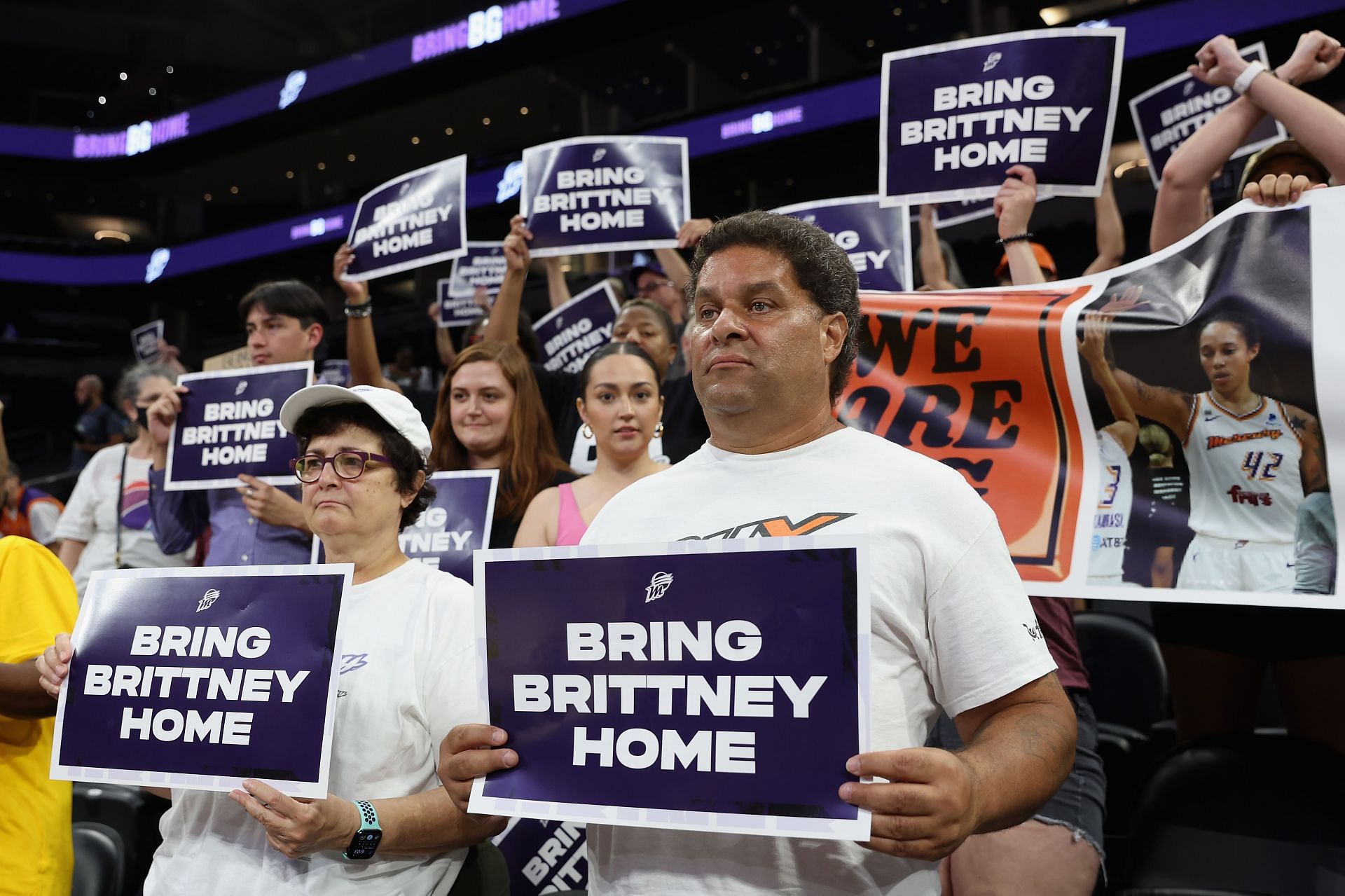 Rally Held For Phoenix Mercury Player Brittney Griner Detained In Russia