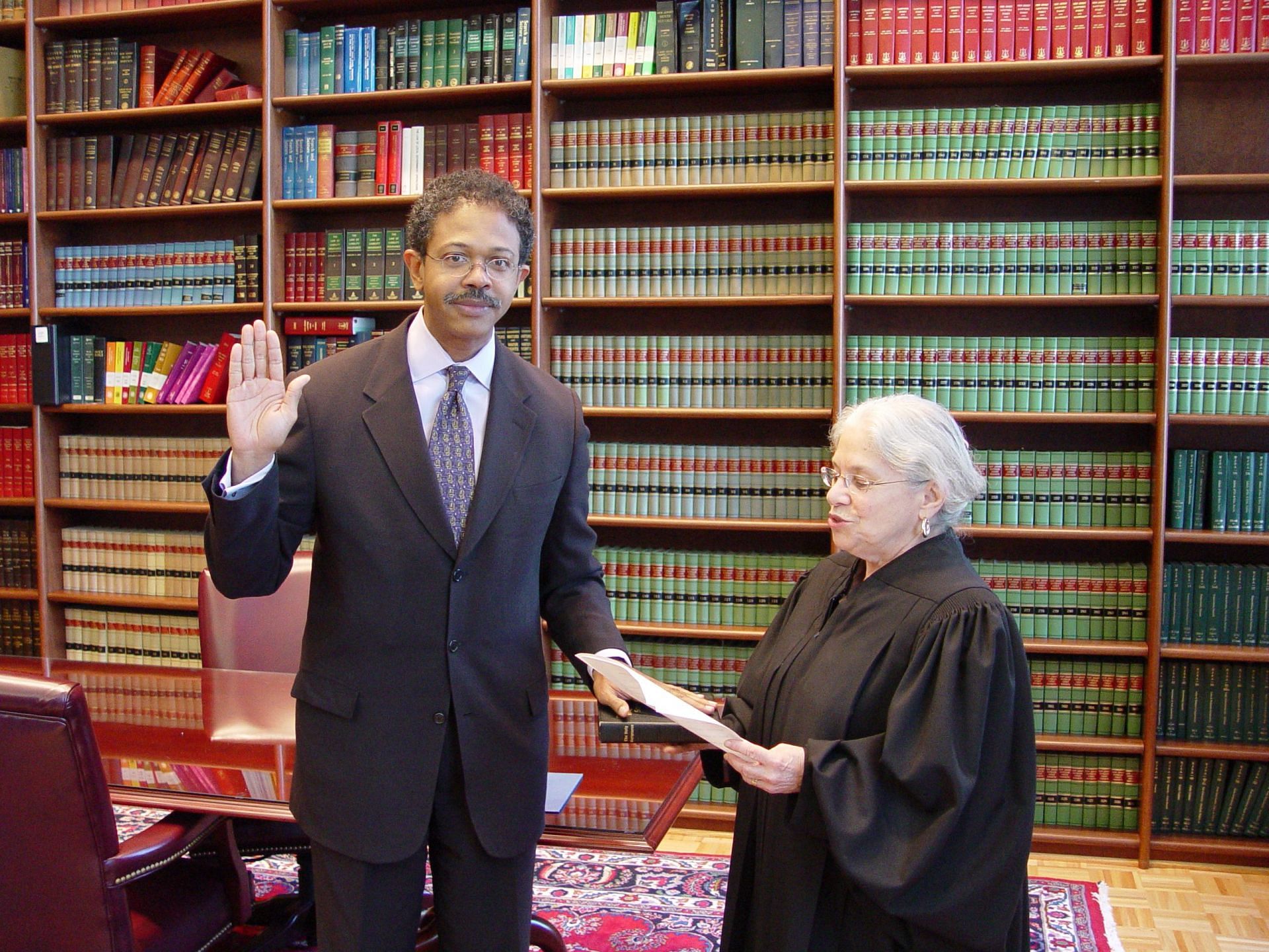 Peter C. Harvey being sworn in as New Jersey&#039;s 54th Attorney General