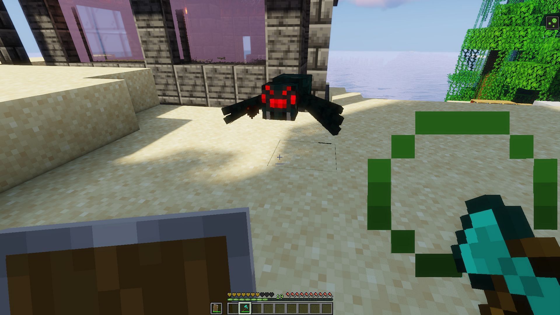 A player being poisoned (Image via Minecraft)