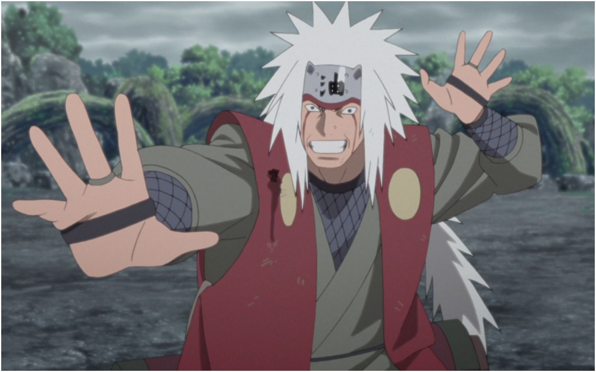 Jiraiya as seen in the anime (Image via Studio Pierrot)