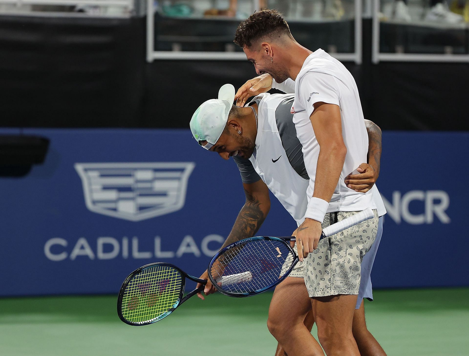 Nick Kyrgios has been pitted against his compatriot, best mate and doubles partner Thanasi Kokkinakis
