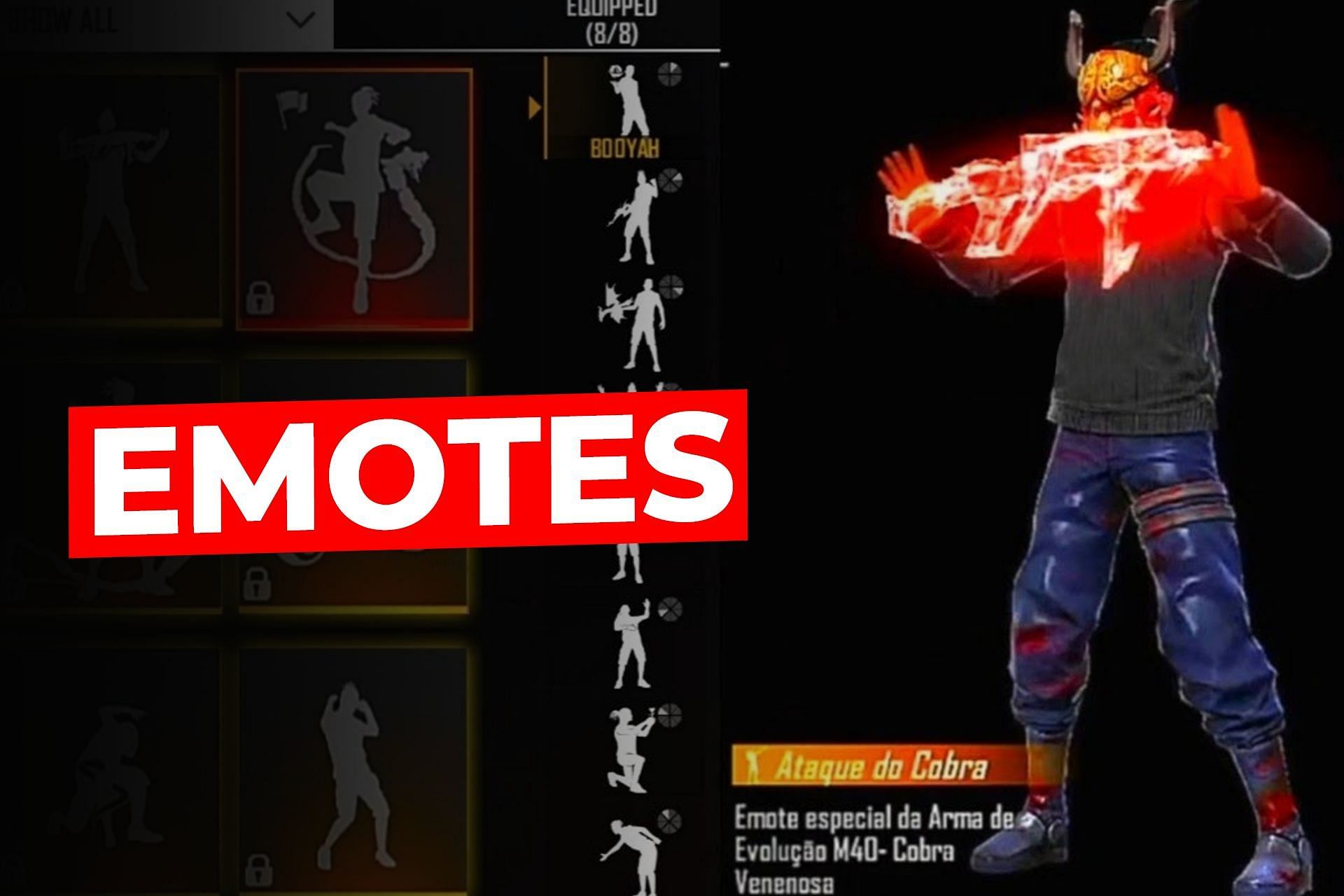 There are a large variety of Free Fire MAX emotes that players can purchase from the in-game store (Image via Sportskeeda)